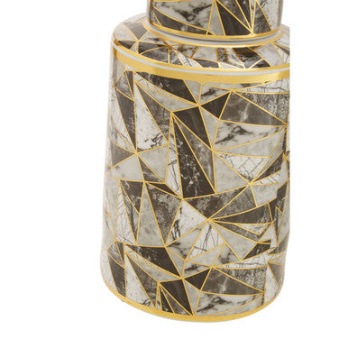 Small Marble Effect Pattern Ceramic Jar | Doria