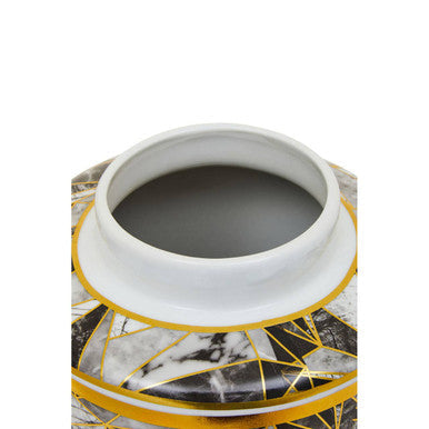 Large Marble Effect Pattern Ceramic Jar | Doria