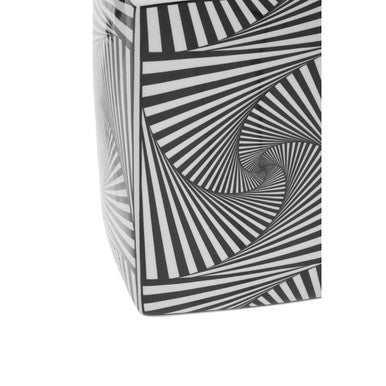 Large Black and White Ceramic Jar | Doria