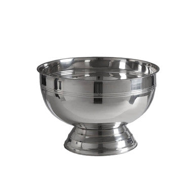 Ankara Silver Stainless Steel Champagne Bowl with Line Detail