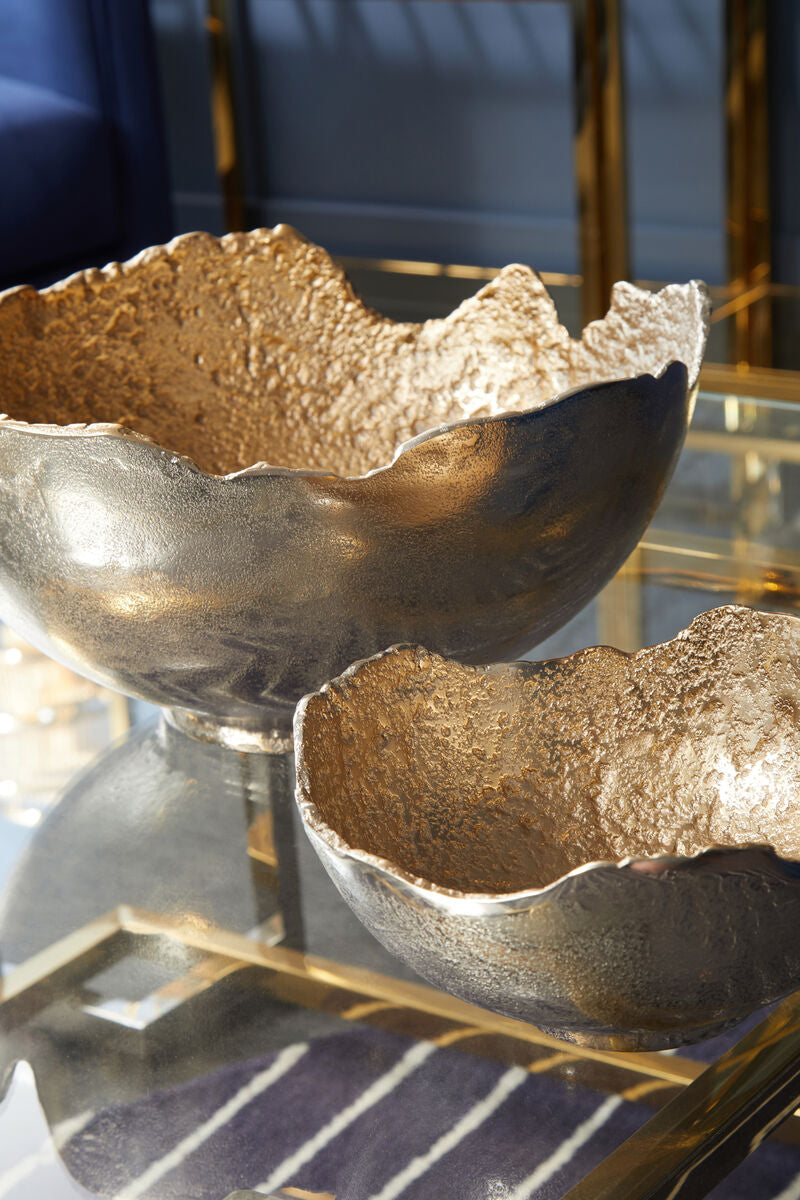 Small Nickel and Gold Finish Bowl | Dion