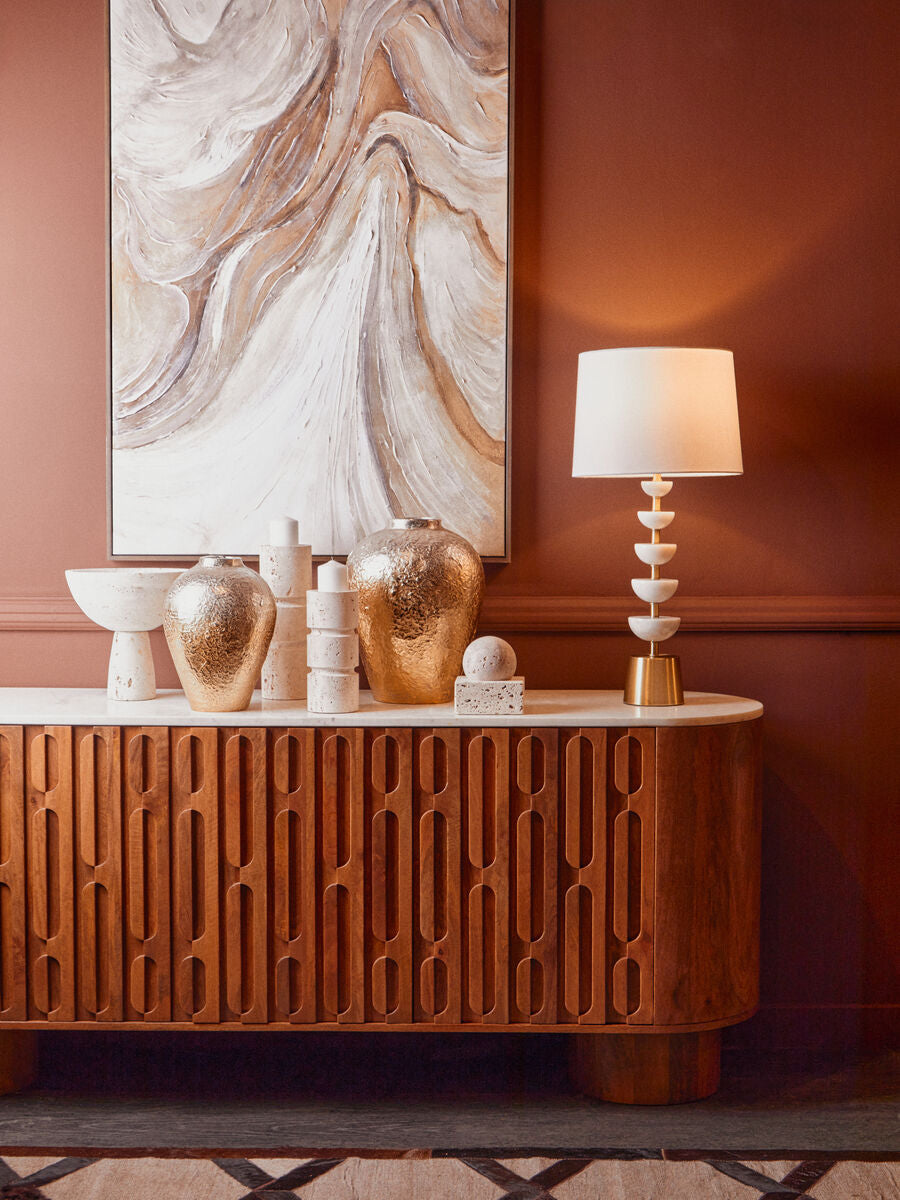 Small Ombre Silver and Gold Finish Vase | Dion