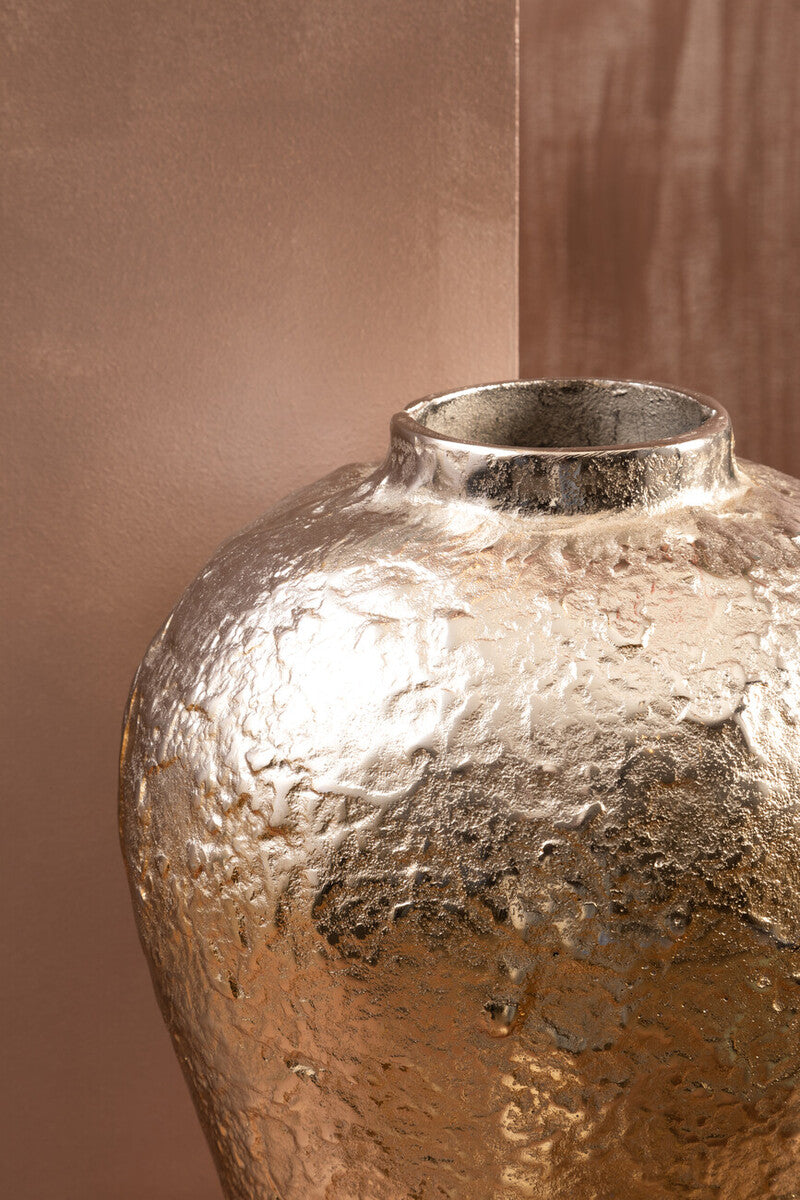 Large Ombre Silver and Gold Finish Vase | Dion