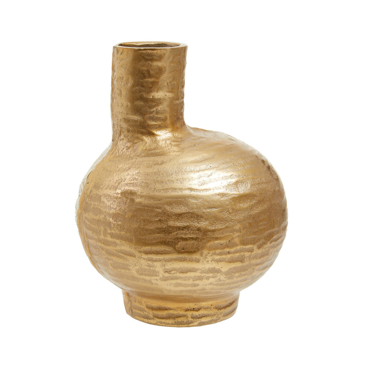 Small Abstract Gold Finish Vase | Deomali
