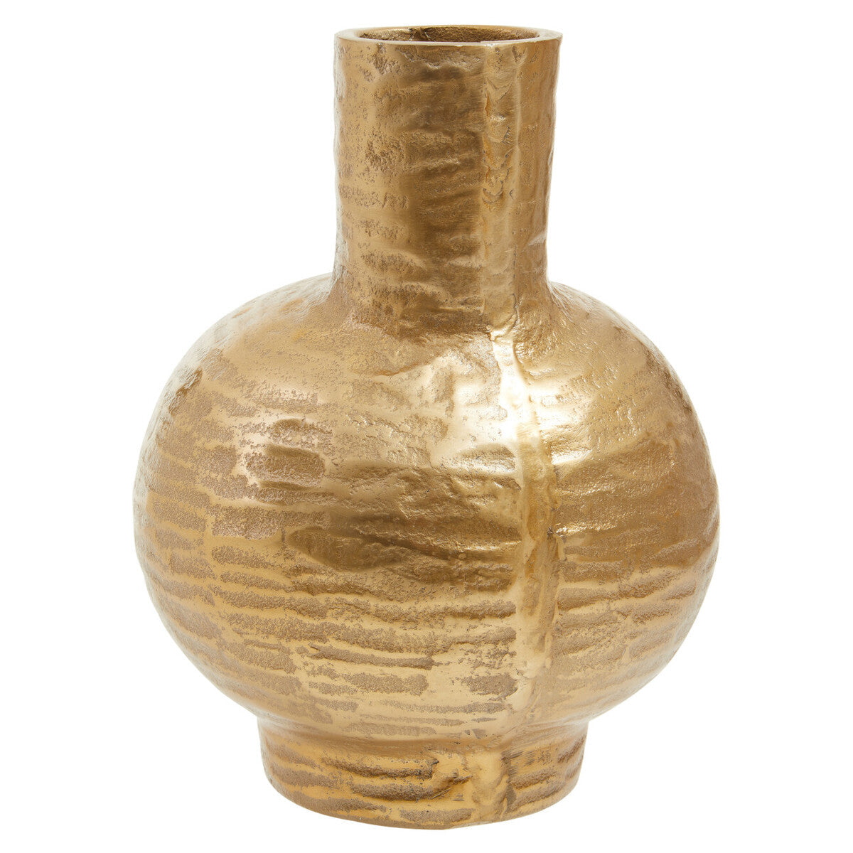 Small Abstract Gold Finish Vase | Deomali