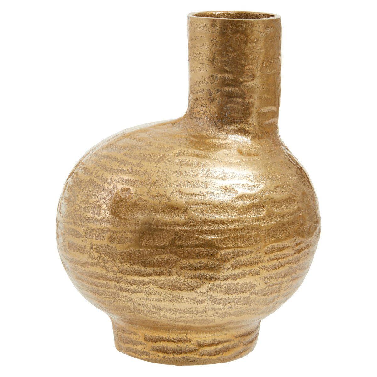 Small Abstract Gold Finish Vase | Deomali