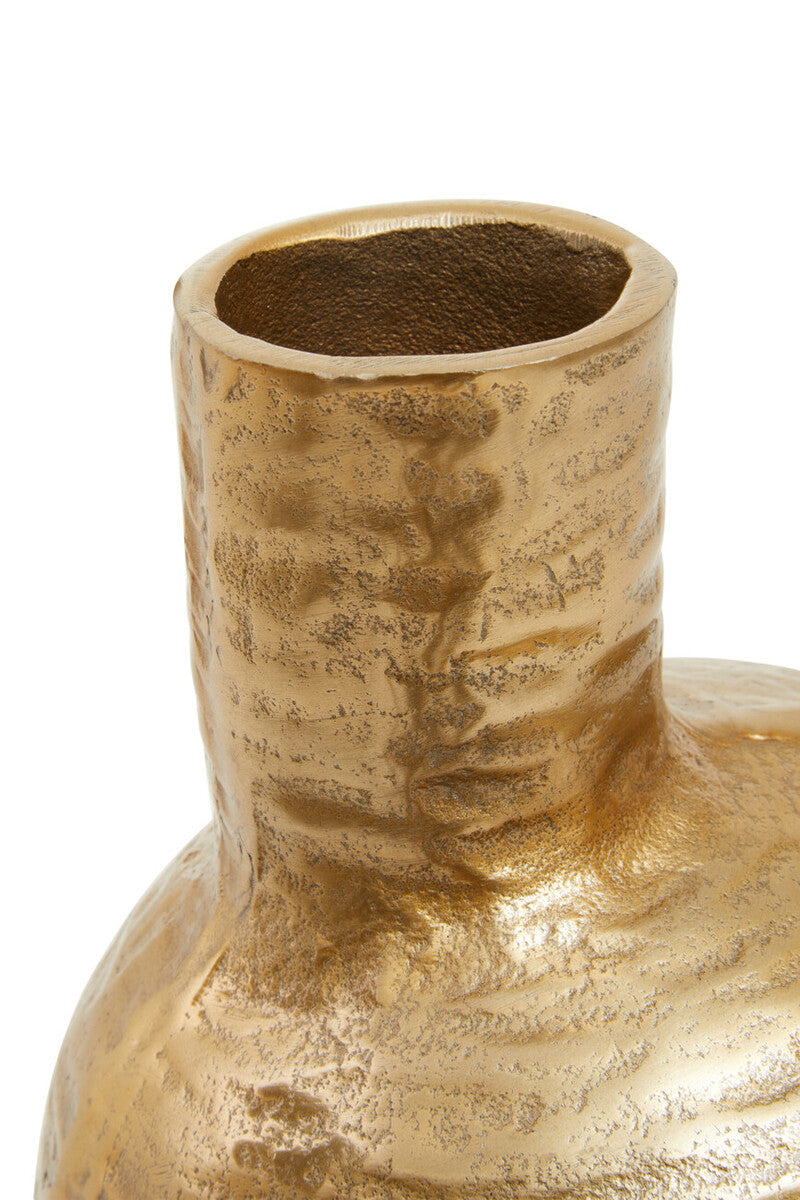Small Abstract Gold Finish Vase | Deomali