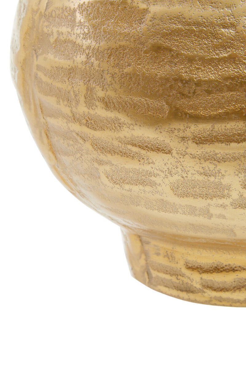 Small Abstract Gold Finish Vase | Deomali