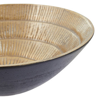Small Black and Gold Finish Bowl | Deomali