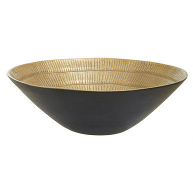 Large Black and Gold Finish Bowl | Deomali