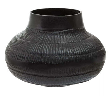 Small Black Finish Vase | Deomali