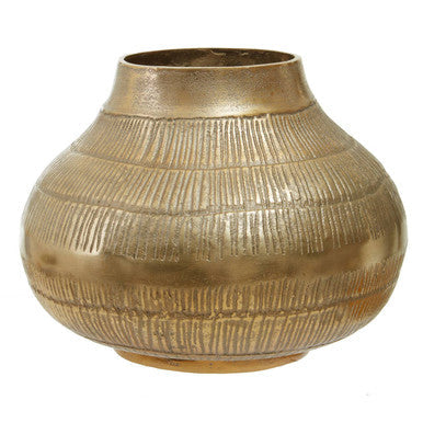 Large Gold Finish Vase | Deomali
