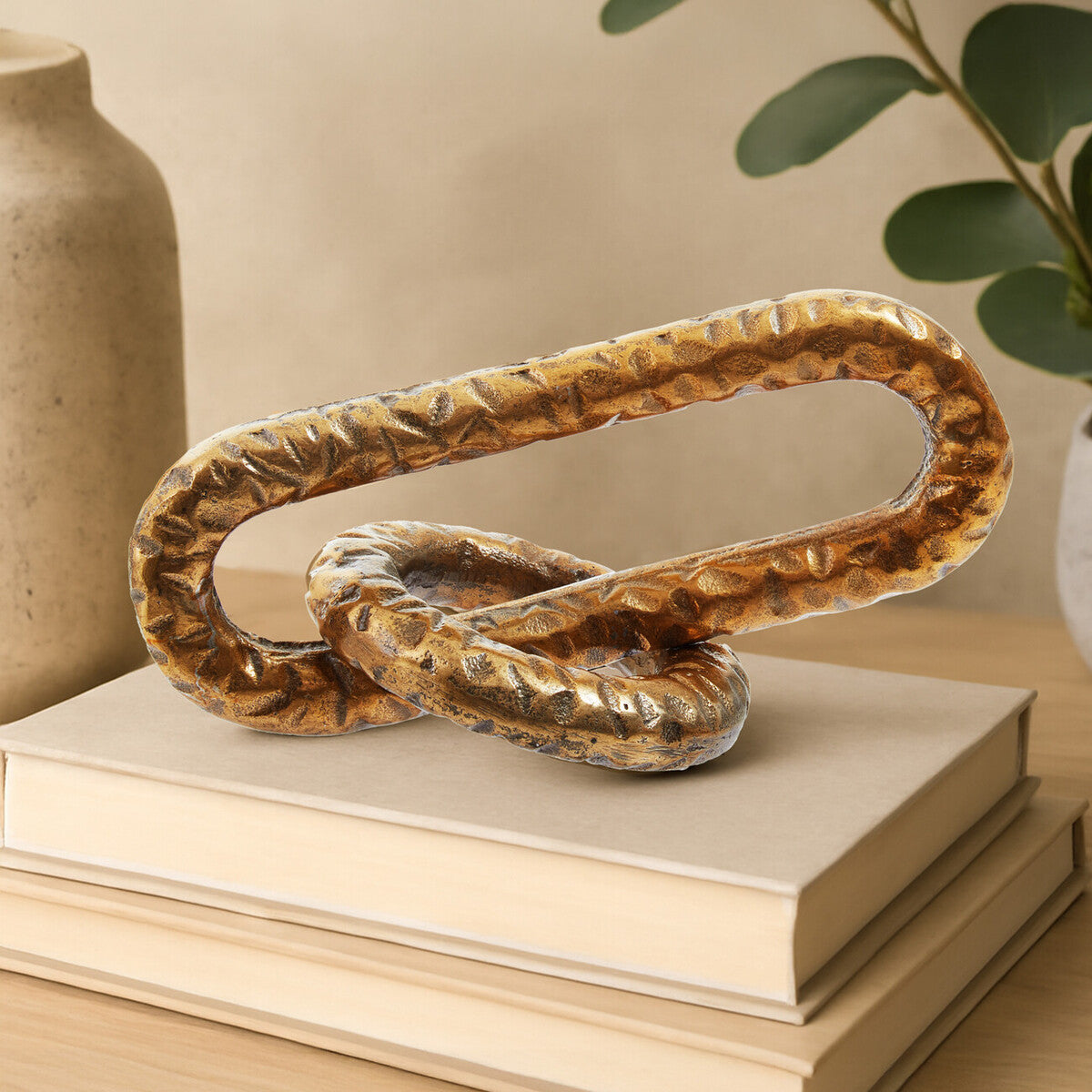 Hammered Gold Chain Sculpture | Prato