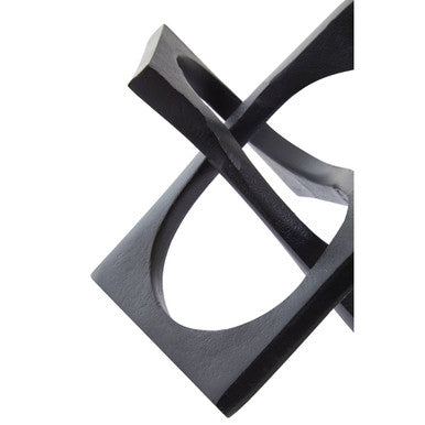 Black Finish Square Knot Sculpture | Prato