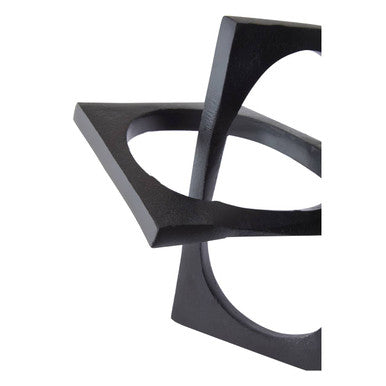 Black Finish Square Knot Sculpture | Prato