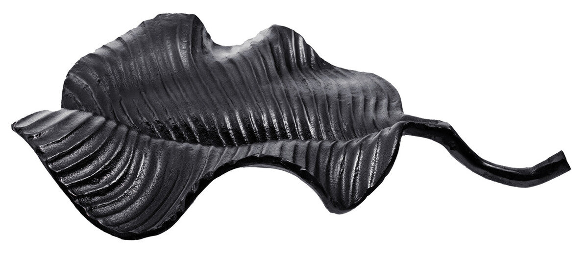 Black Finish Leaf Dish | Prato