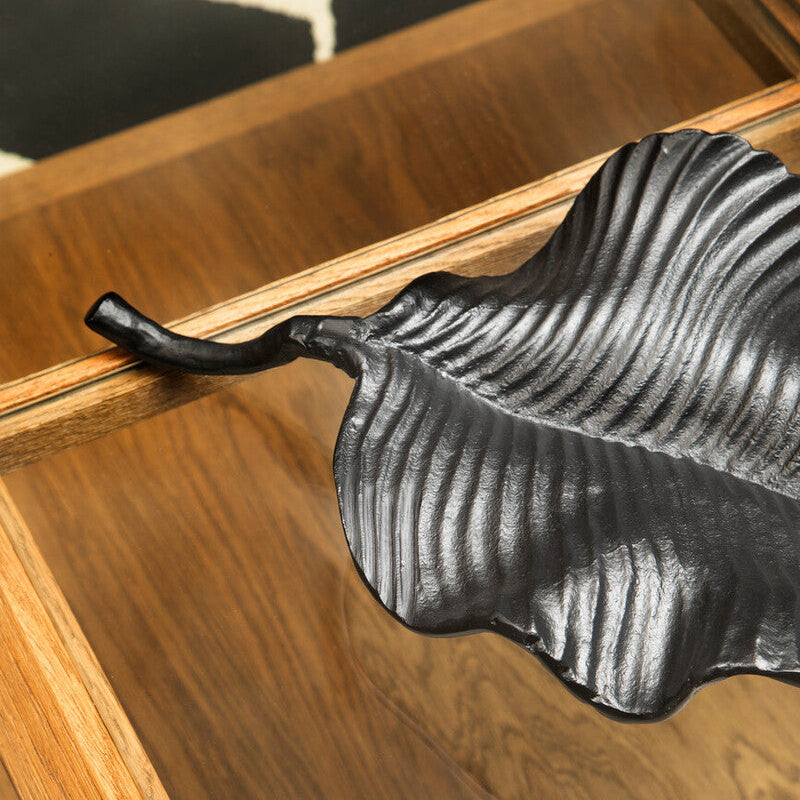 Black Finish Leaf Dish | Prato
