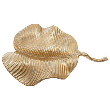Gold Finish Aluminium Leaf Dish | Prato