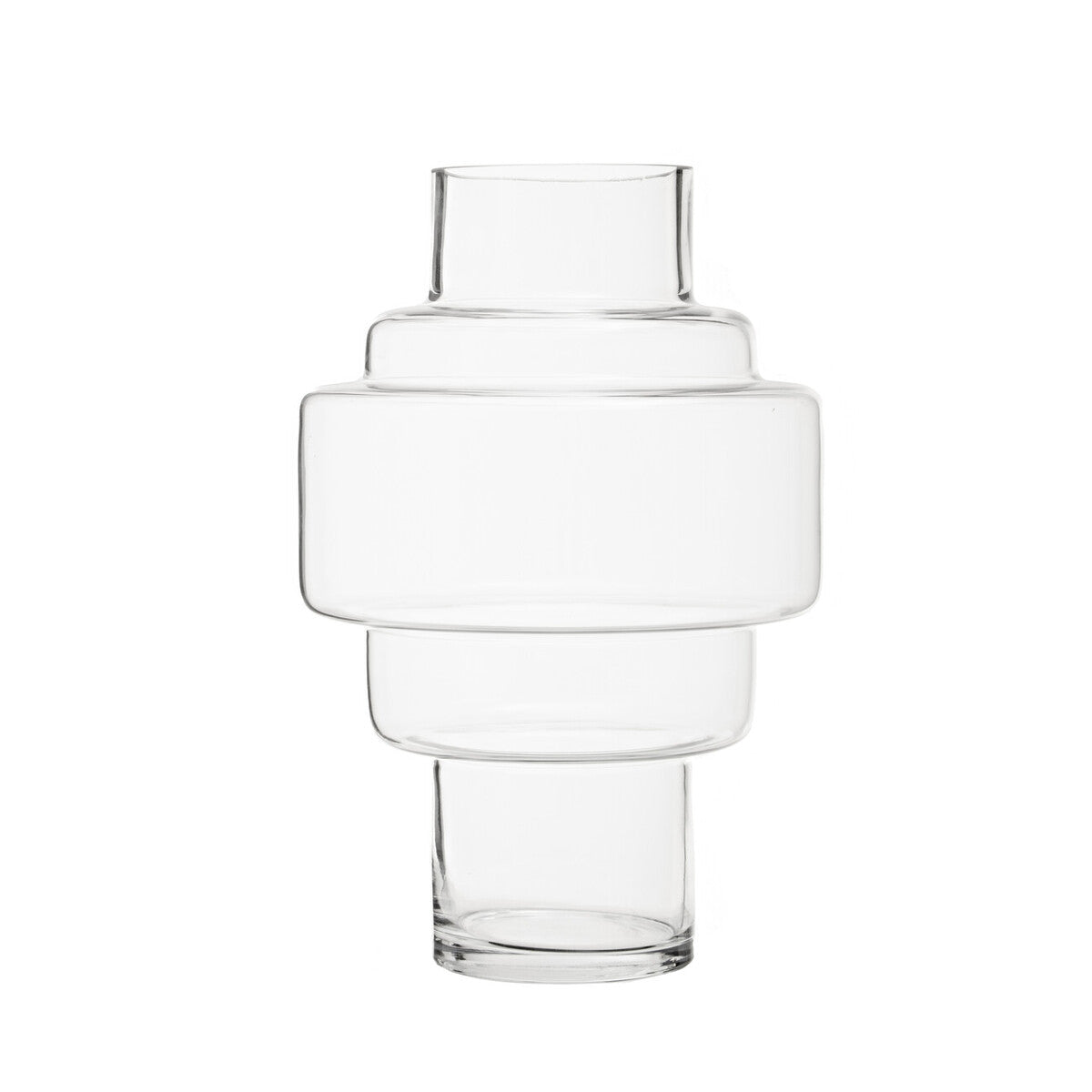 Stacked Design Small Glass Vase | Cayden