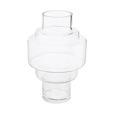 Stacked Design Small Glass Vase | Cayden