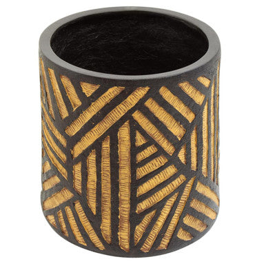 Natural and Black Planter | Darnell