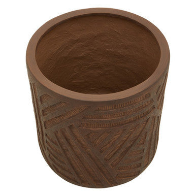 Brown Textured Planter | Darnell