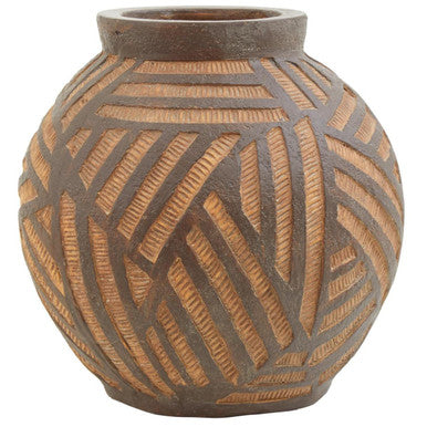 Round Brown Vase | Darnell