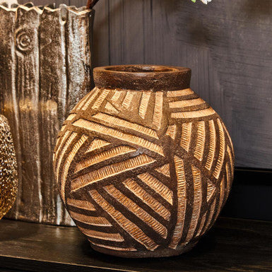 Round Brown Vase | Darnell