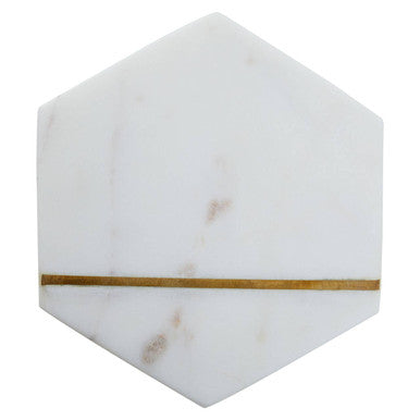 Set of Four White Marble Coasters | SENA