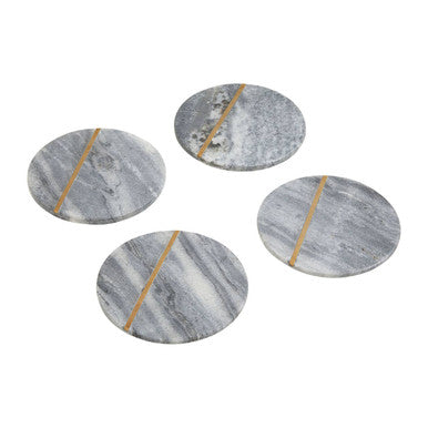 Set of Four Grey Marble Coasters | Kira