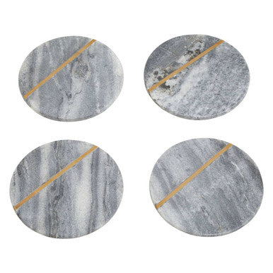 Set of Four Grey Marble Coasters | Kira