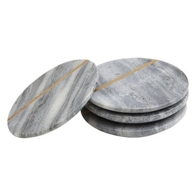 Set of Four Grey Marble Coasters | Kira