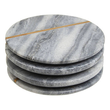 Set of Four Grey Marble Coasters | Kira