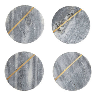 Set of Four Grey Marble Coasters | Kira