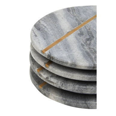 Set of Four Grey Marble Coasters | Kira