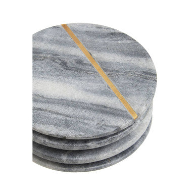 Set of Four Grey Marble Coasters | Kira
