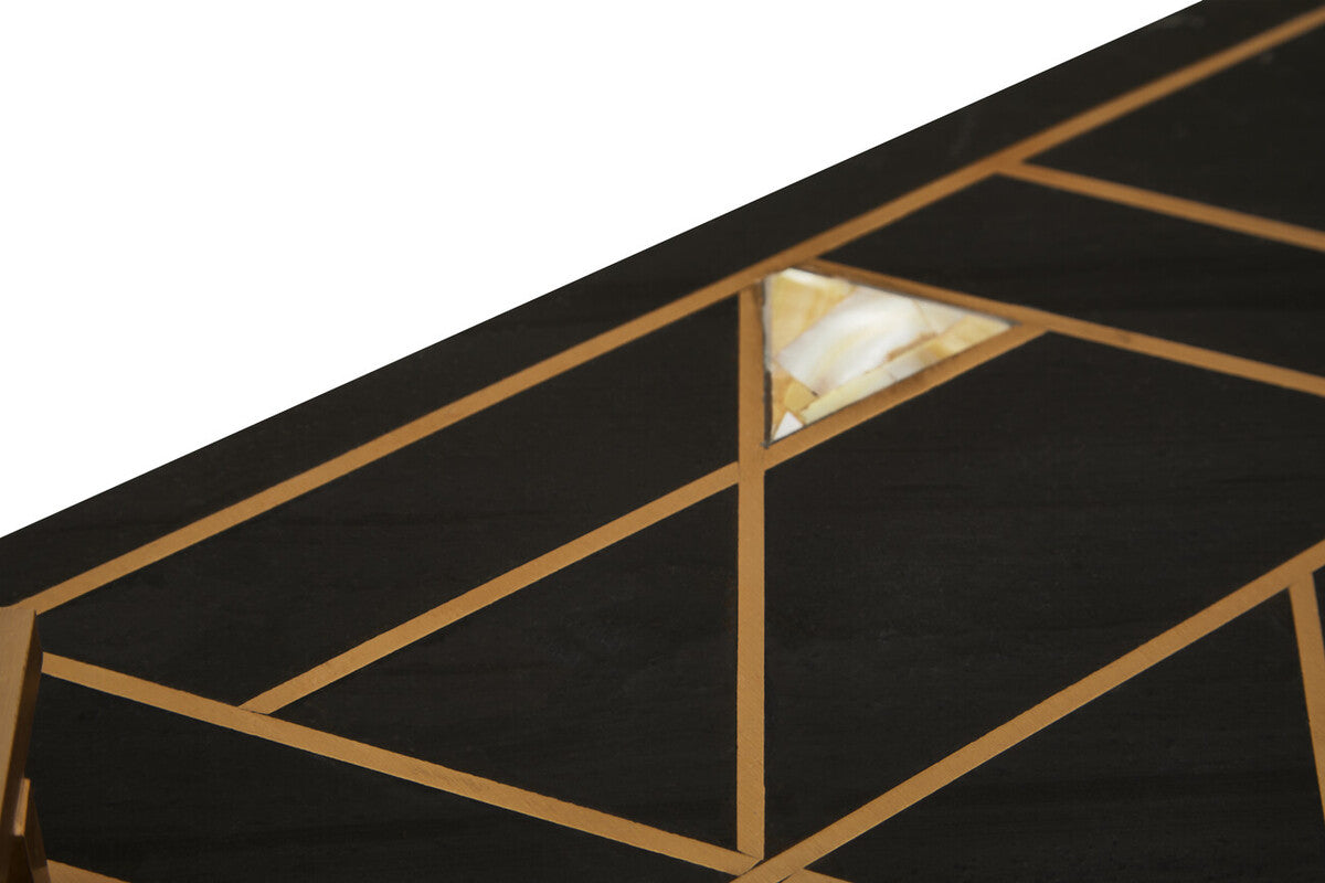 Black Slate with Mother of Pearl Inlay Tray | Oriana