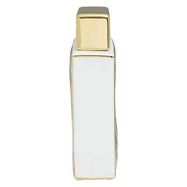 Gold and White Ceramic Jar | Curva