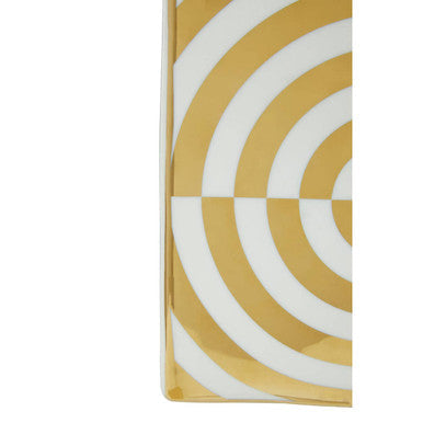 Gold and White Ceramic Jar | Curva