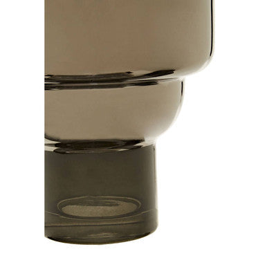 Small Smoked Black and Silver Vase | Cayden