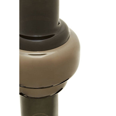Large Smoked Black and Silver Vase | Cayden