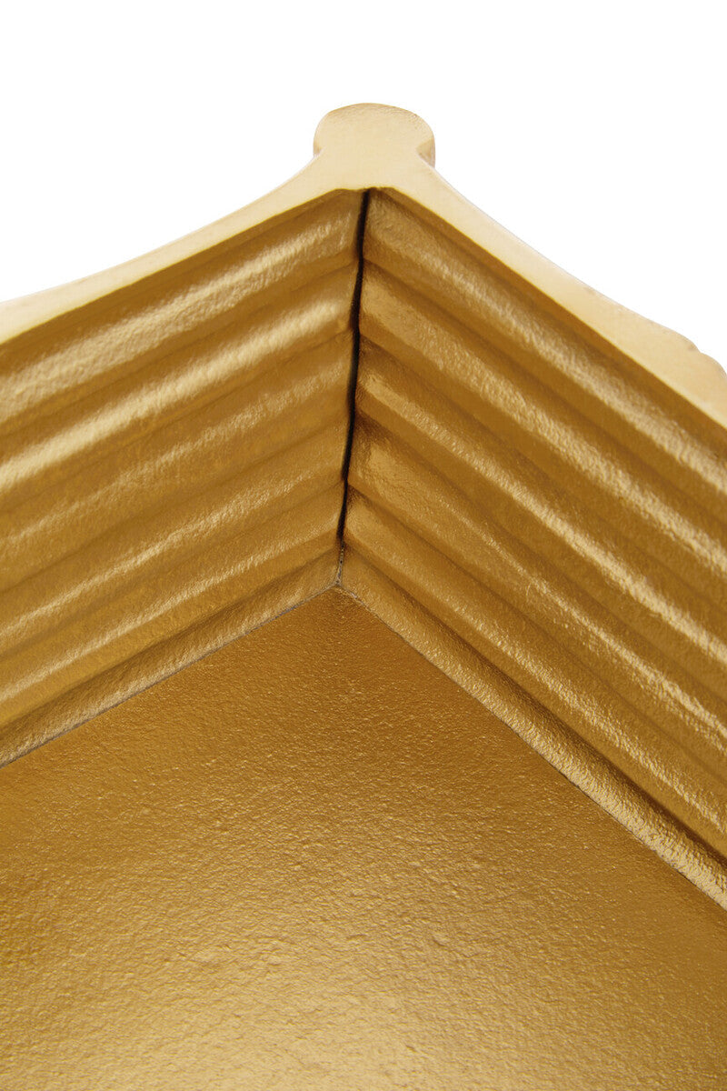 Large Gold Finish Bamboo Effect Trinket Box | Hiba