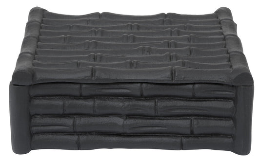 Small Black Finish Bamboo Effect Trinket Box | Hiba