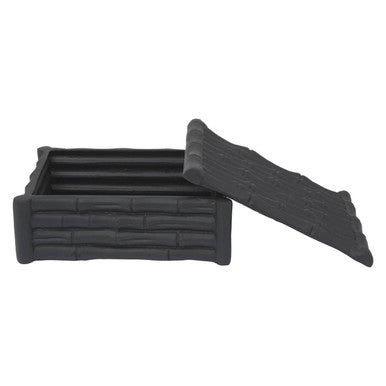 Small Black Finish Bamboo Effect Trinket Box | Hiba