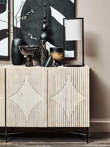 Arlo Black Small Wood Planter with Ombre Finish