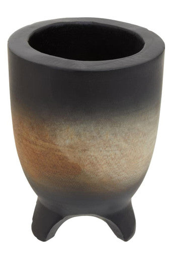 Arlo Black Large Wood Planter with Ombre Finish