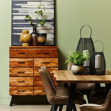 Arlo Black Large Wood Planter with Ombre Finish