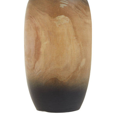 Arlo Black Small Wood Vase with Ombre Finish