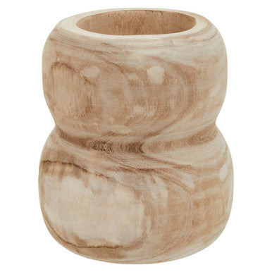 Arlo Natural Curved Wood Vase