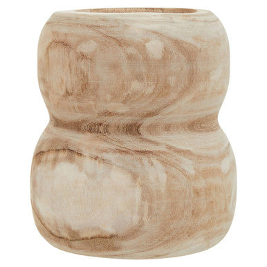 Arlo Natural Curved Wood Vase